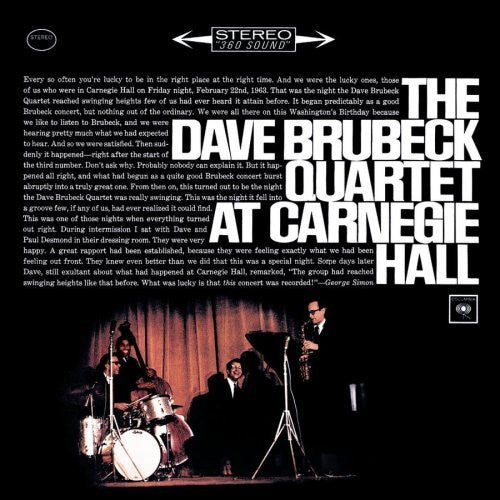 The Dave Brubeck Quartet – At Carnegie Hall 2LP