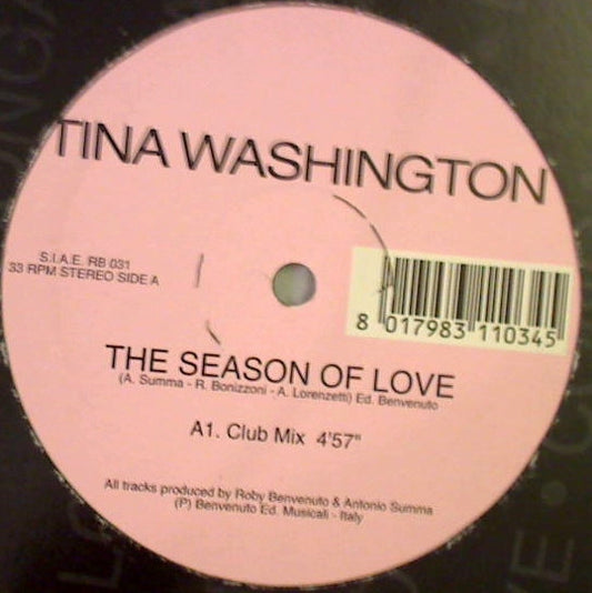 Tina Washington – The Season Of Love 12"