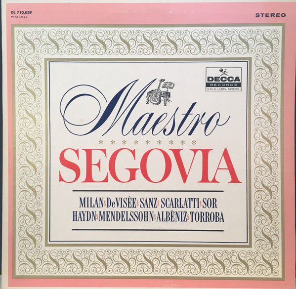 Andrés Segovia – Maestro Segovia LP