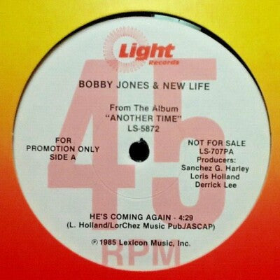 Bobby Jones And New Life – He's Coming Again / Stand Up (Promo) 12"